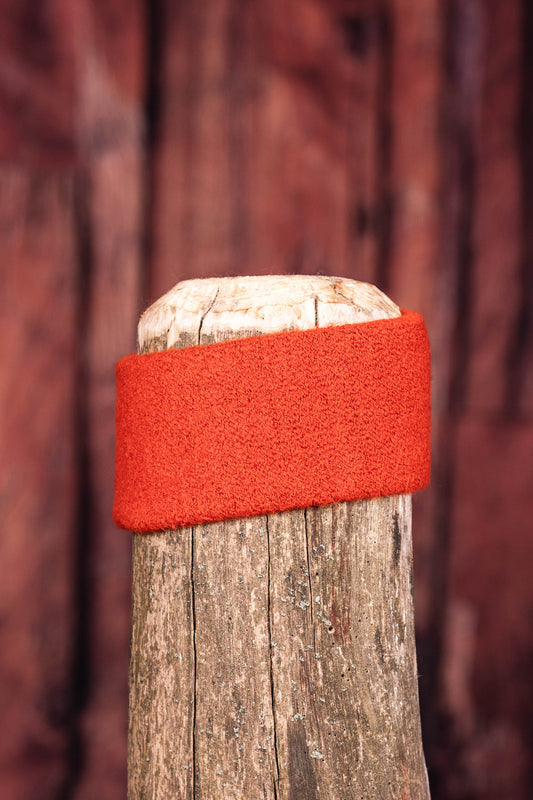Bandeau en alpaga uni - Orange brûlé