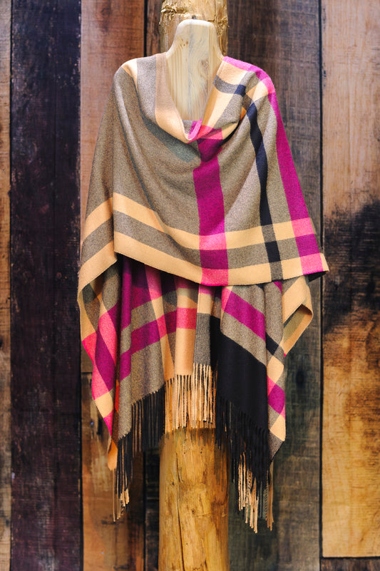 Cape en alpaga beige