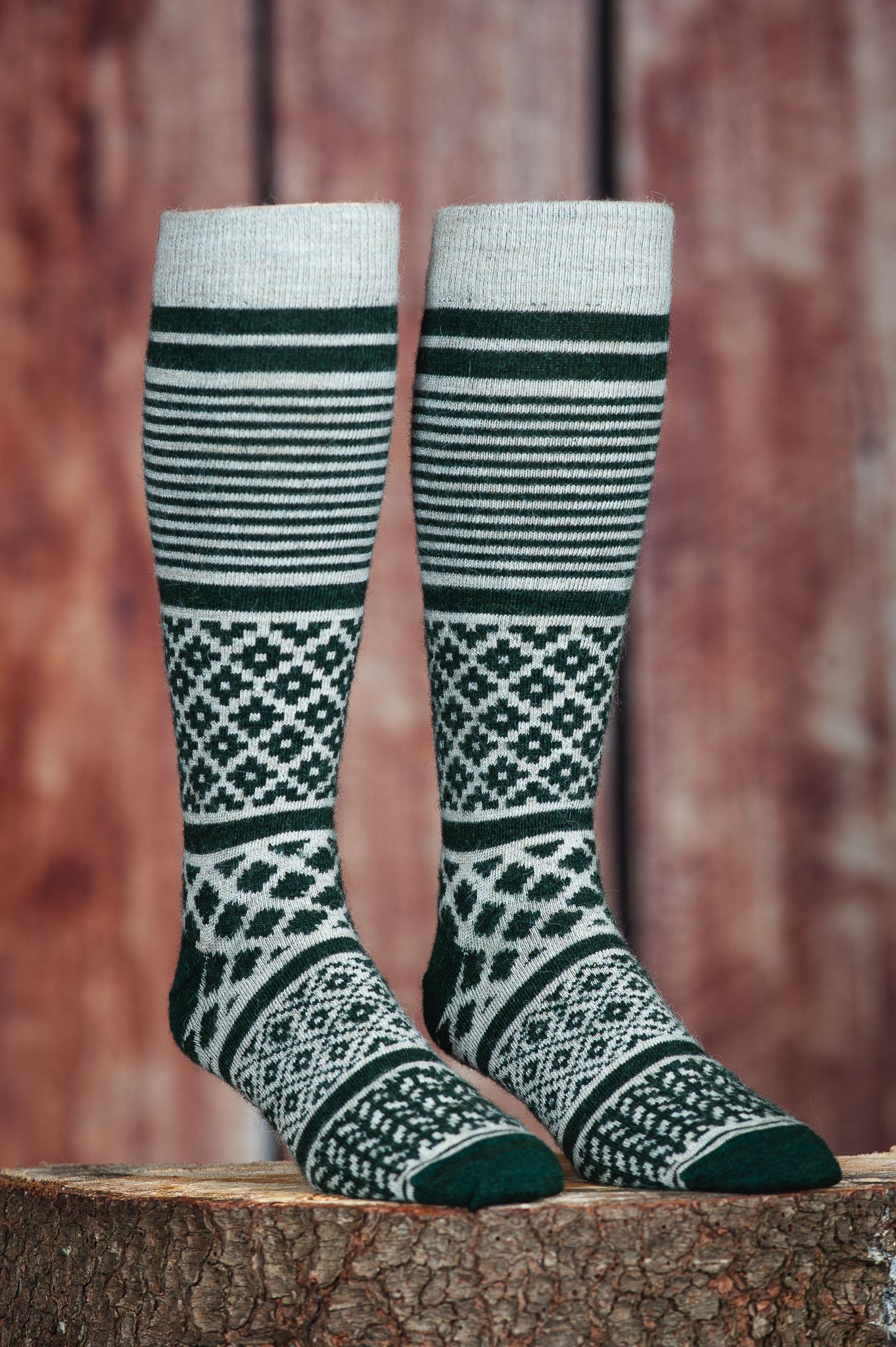 Alpaca Knee-High Socks – Funky Khaki