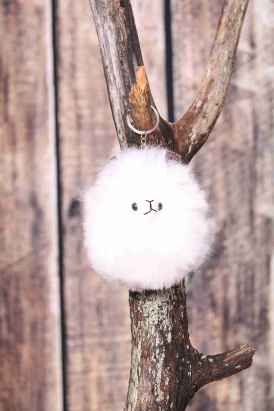 Porte-clé alpaga rigolo - Naturel