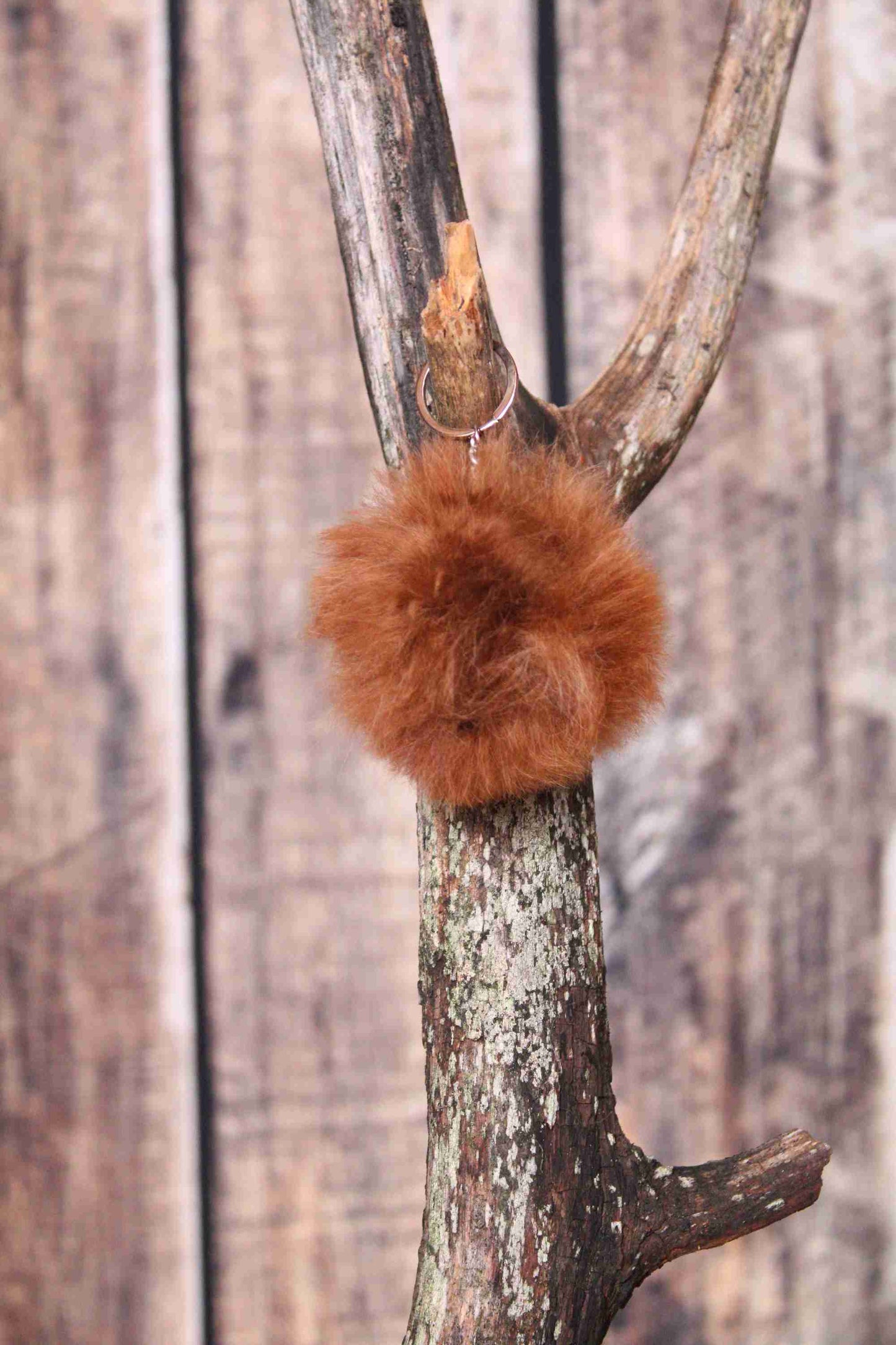 Porte-clé fourrure d'alpaga - Caramel