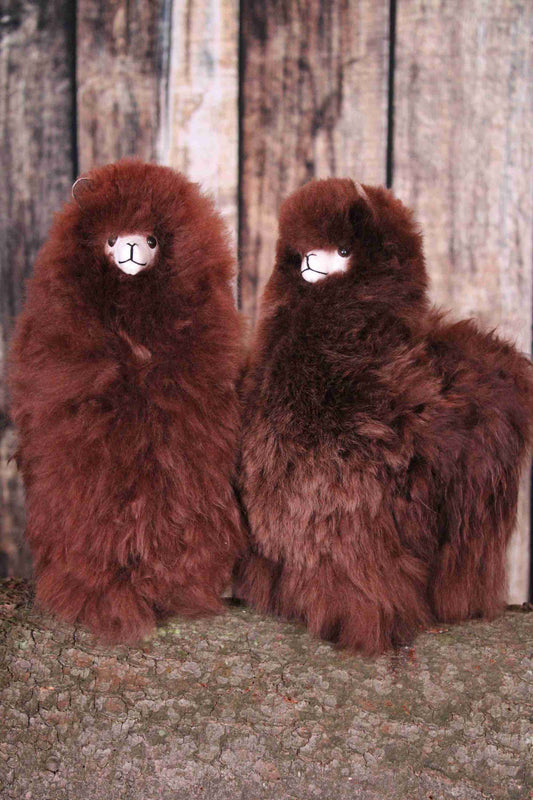 Peluche alpaga debout 13" - Espresso
