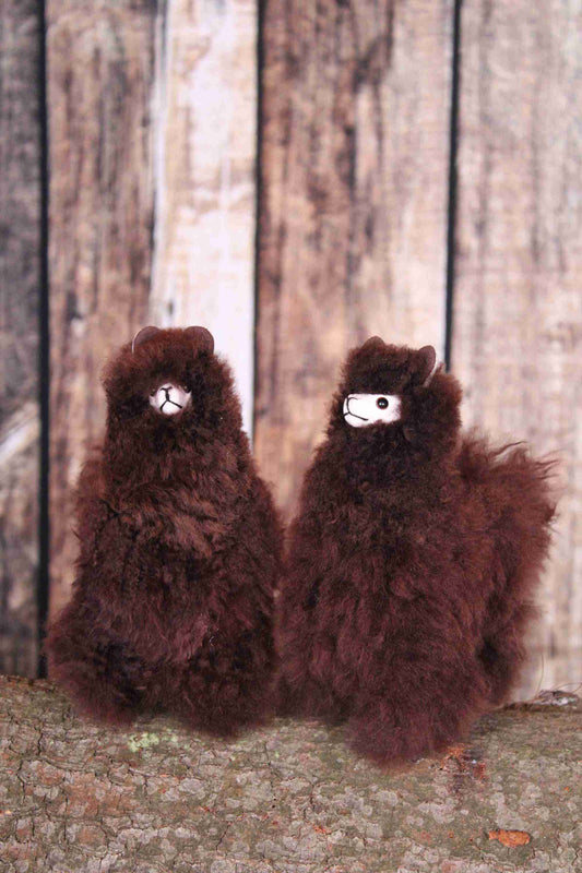 Peluche alpaga debout 9" - Espresso