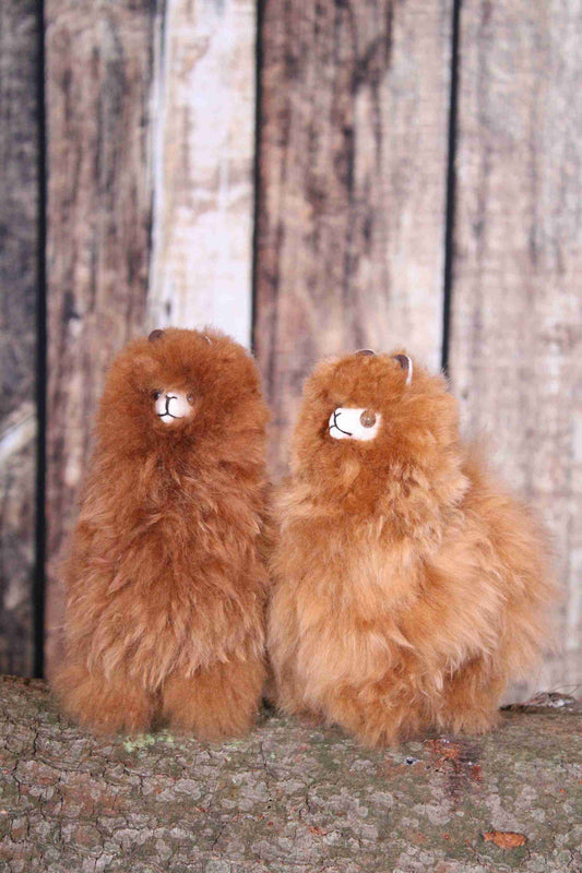 Peluche alpaga debout 9" - Caramel