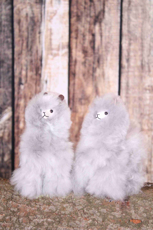 Peluche alpaga debout 9" - Cendré