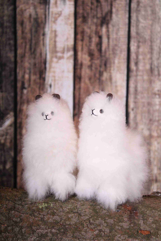 Peluche alpaga debout 9" - Blanc