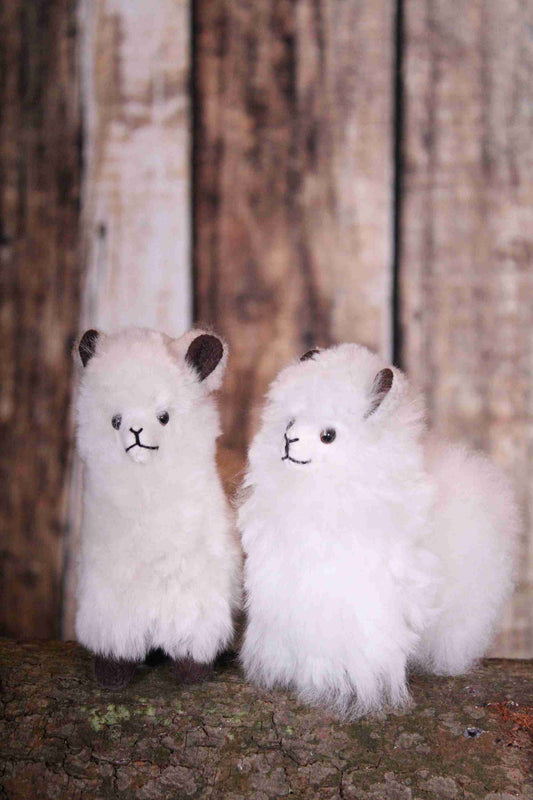 Peluche alpaga debout 6" - Blanc
