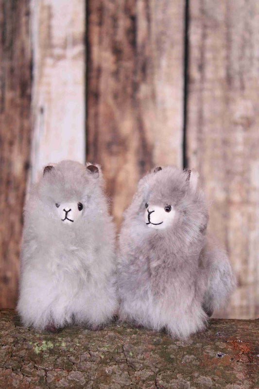 Peluche alpaga debout 6" - Cendré