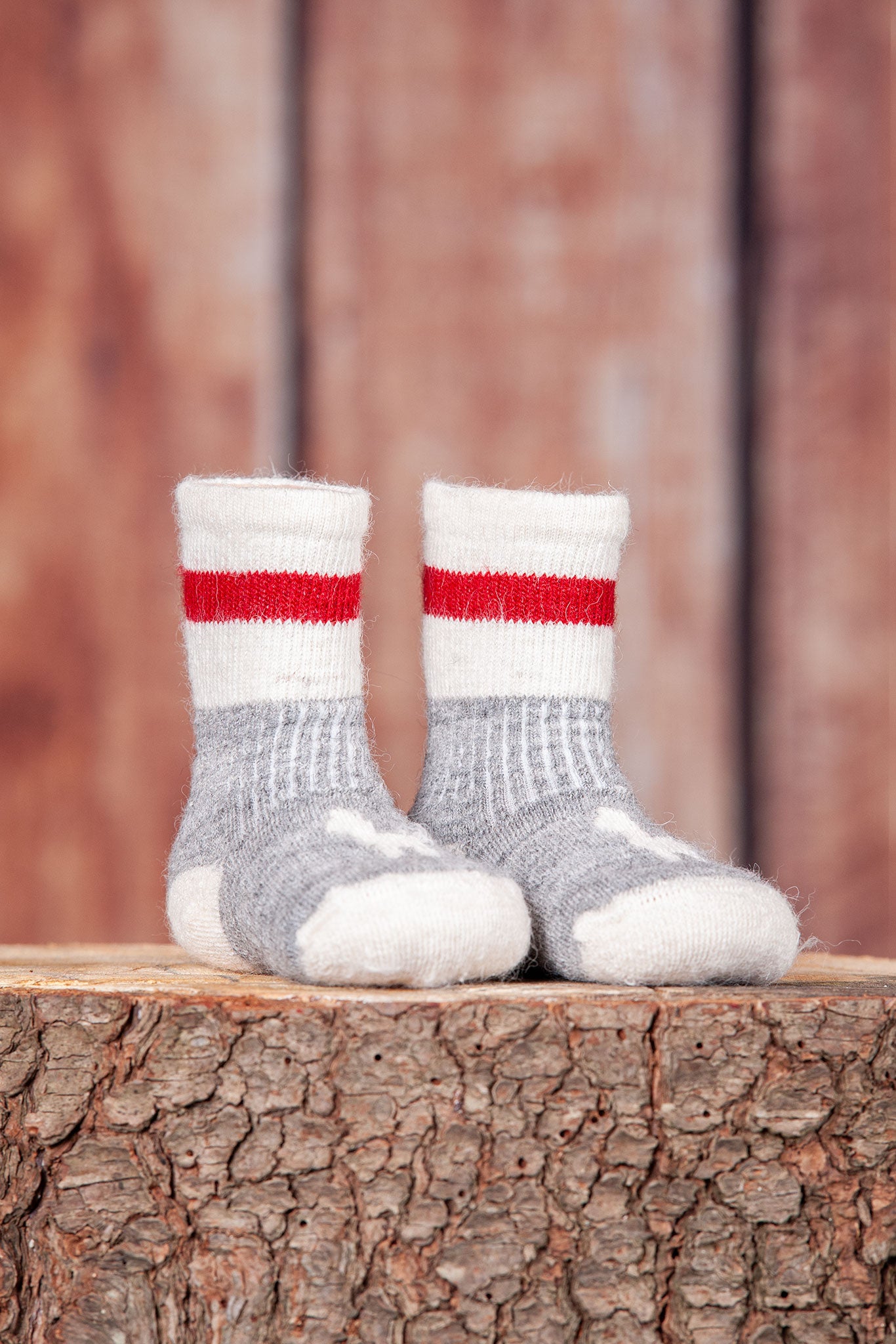 Bas en alpaga Tradition DNA gris - enfant