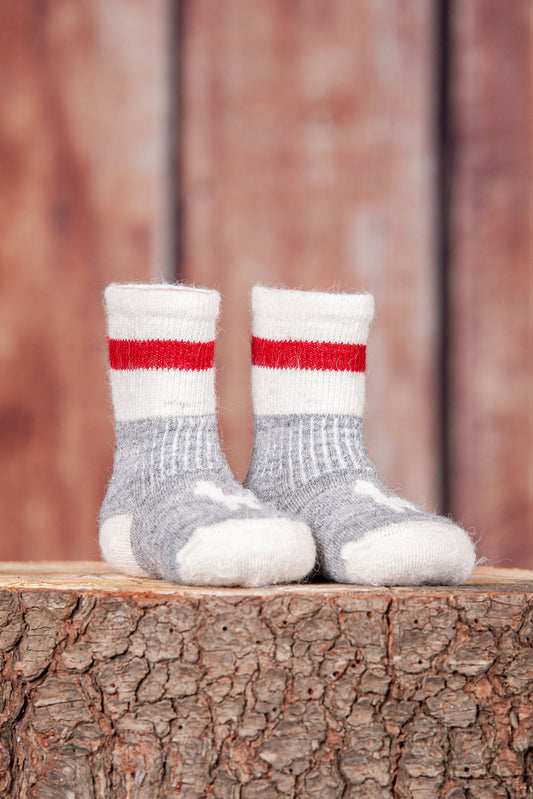 Bas en alpaga Tradition DNA gris - enfant