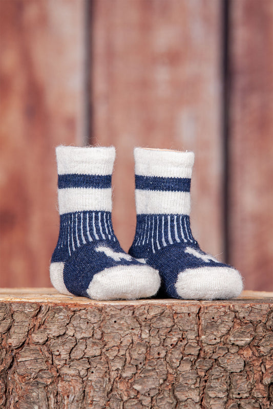 Bas en alpaga Tradition DNA denim - enfant