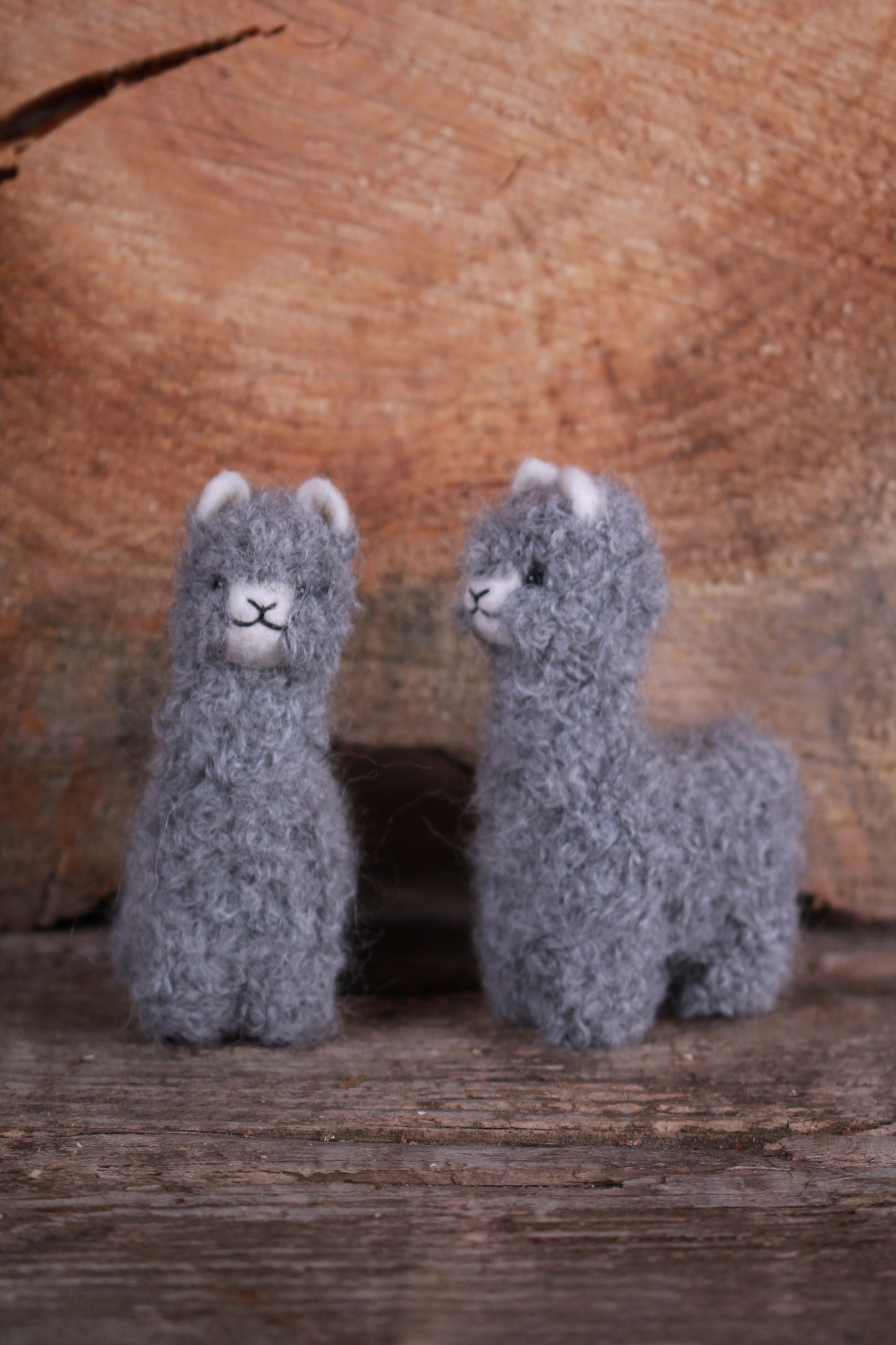 Feutrine en alpaga debout 3" - Gris