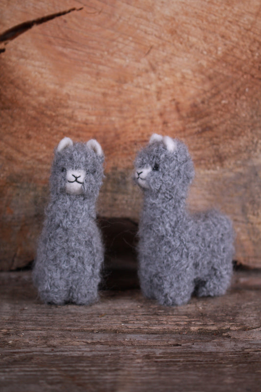 Feutrine en alpaga debout 3" - Gris