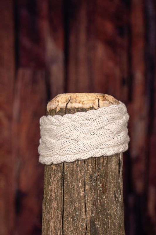 Cable Knit Alpaca Headband - Natural