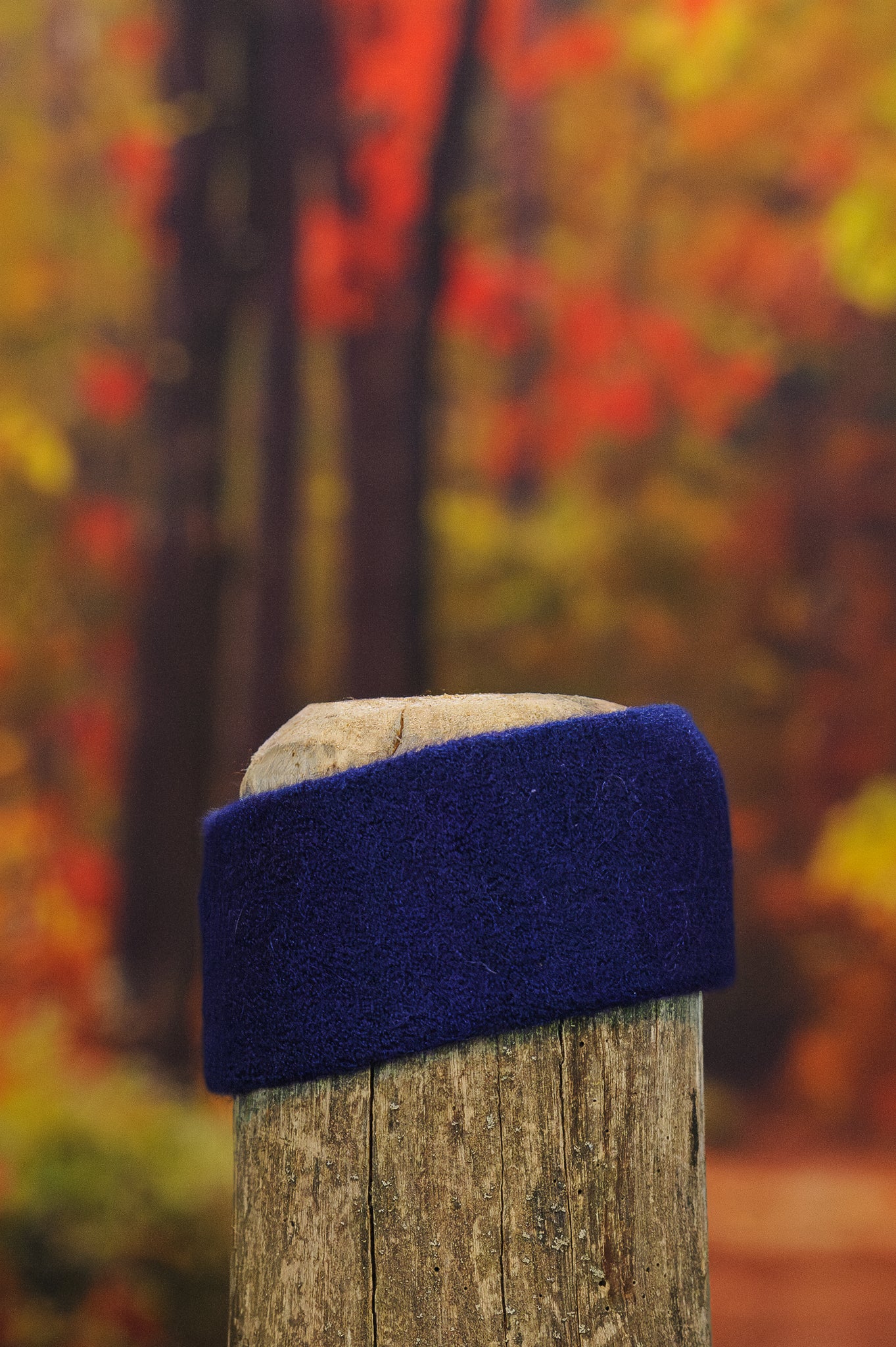 Bandeau en alpaga uni - Bleu marin