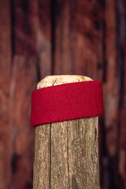 Plain Alpaca Headband - Burgundy