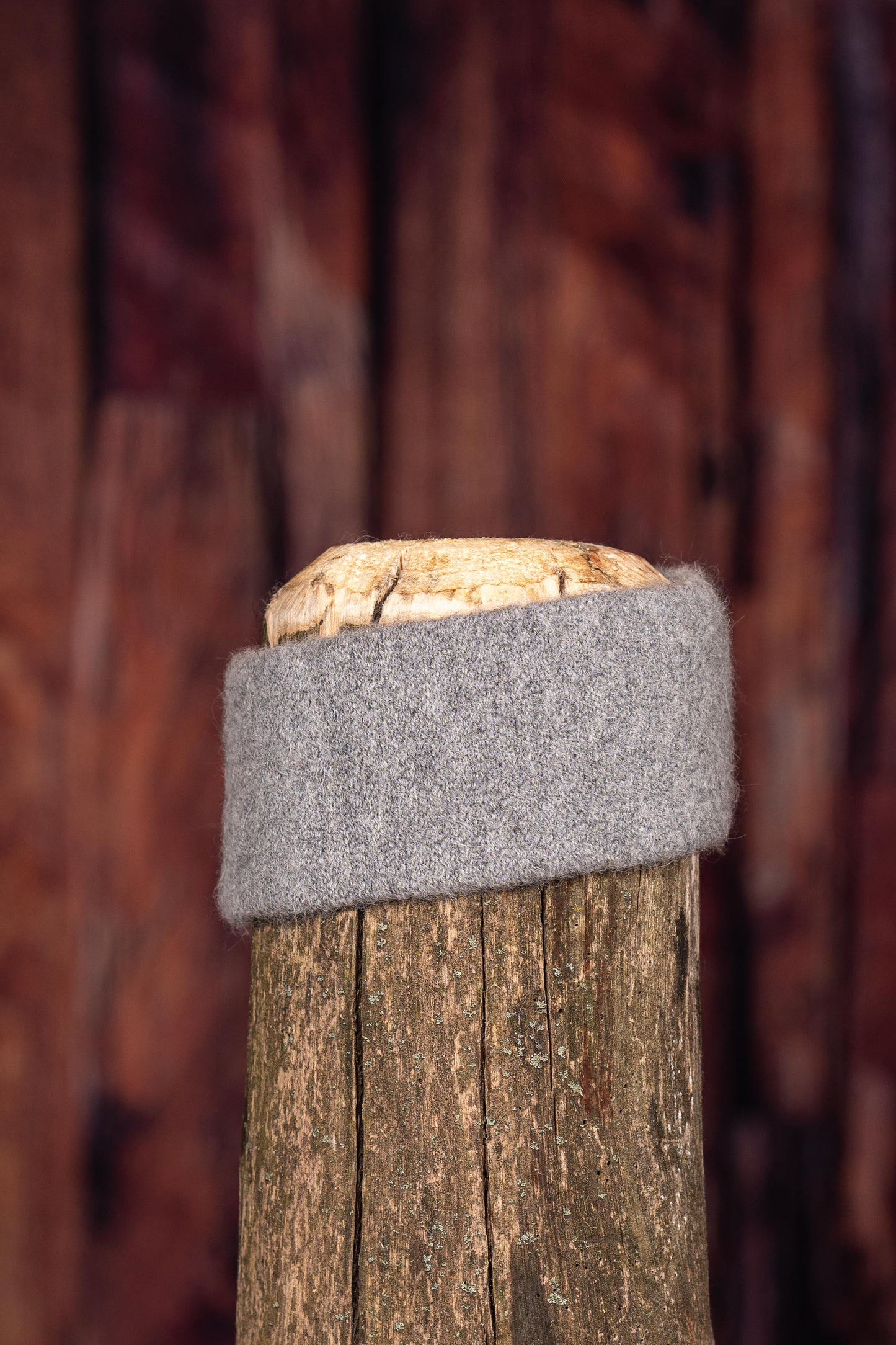 Plain Alpaca Headband - Grey