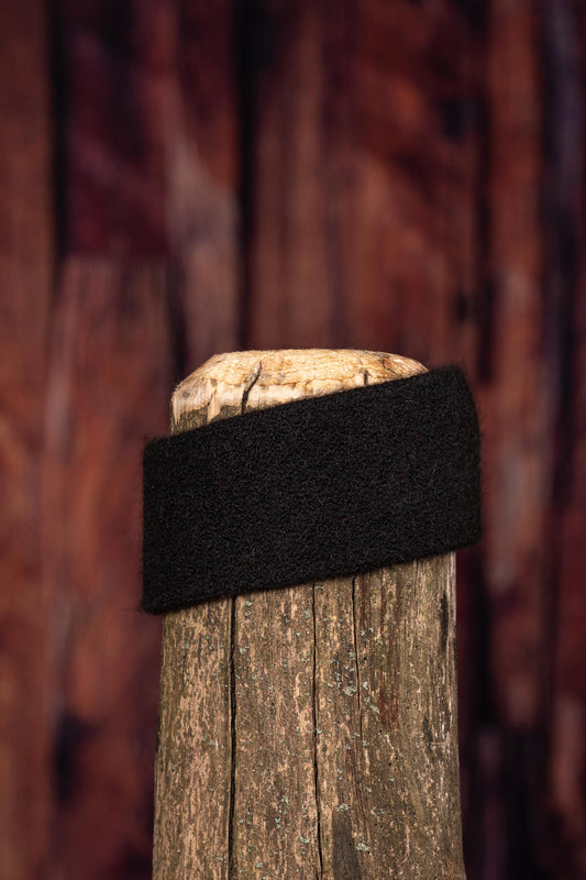 Plain Alpaca Headband - Black