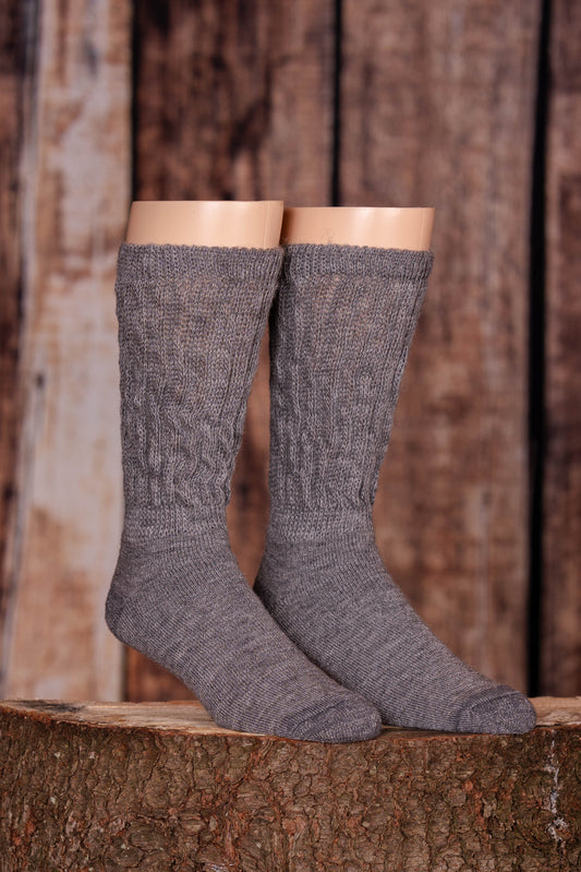 Alpaca Diabetic Socks - Grey