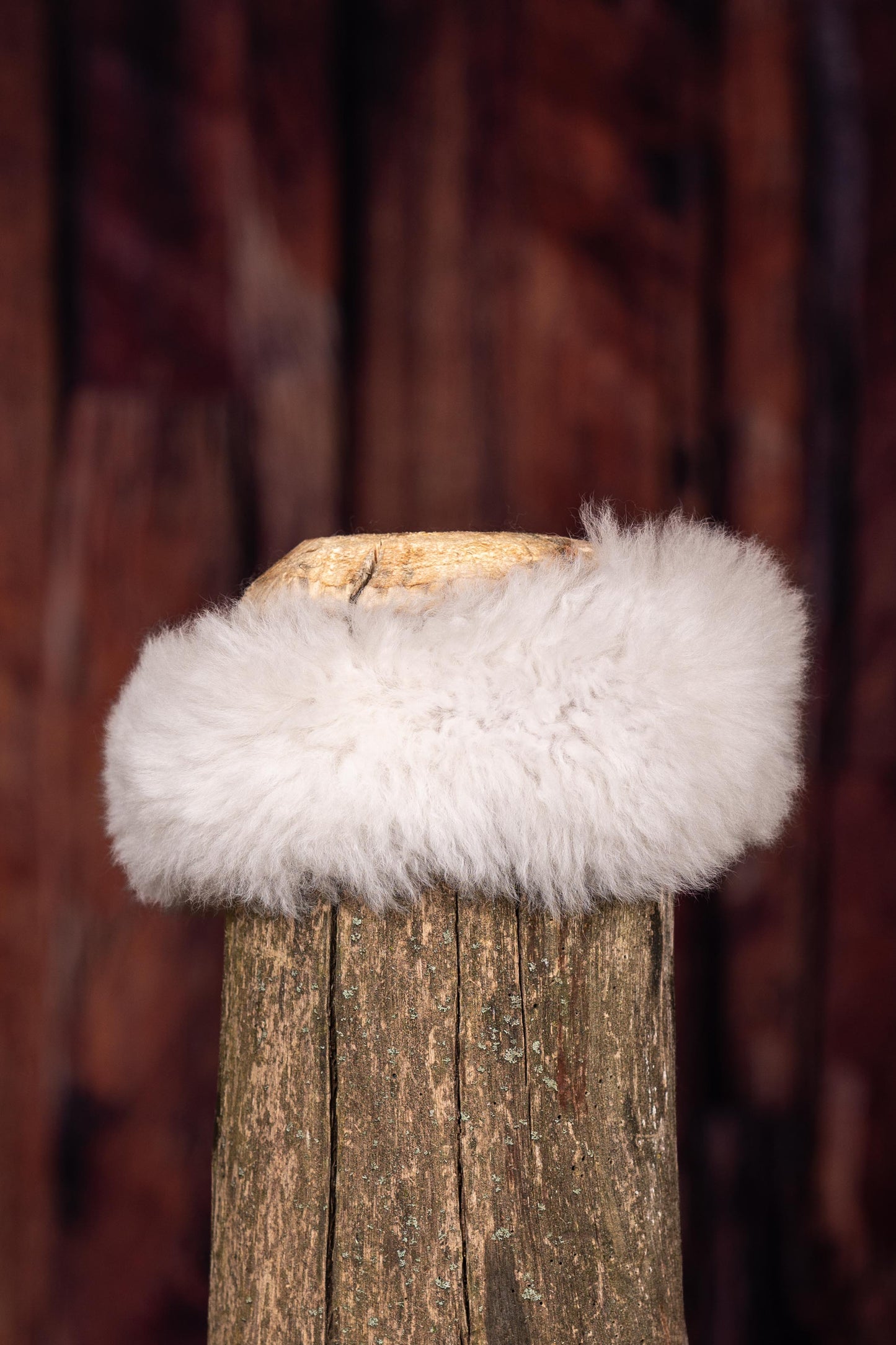 Adjustable Alpaca Fur Headband - Natural