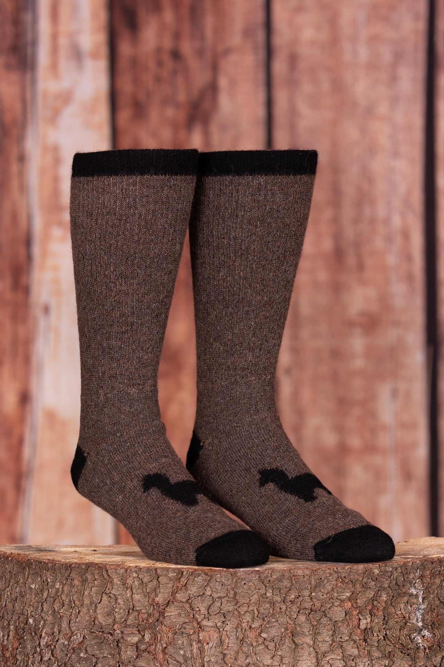 Thermal Alpaca Socks DNA Brown