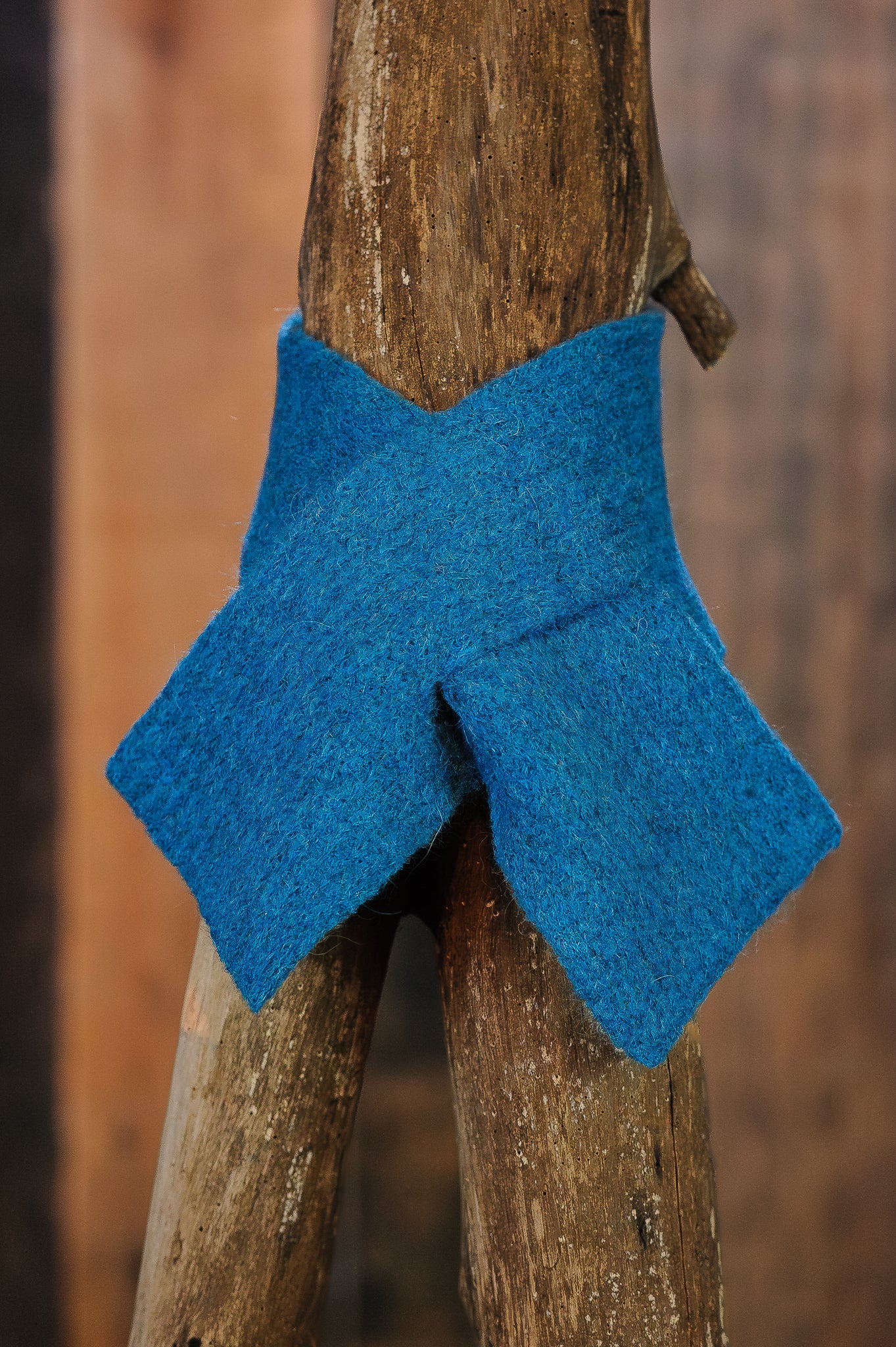 Foulard en alpaga croise aqua