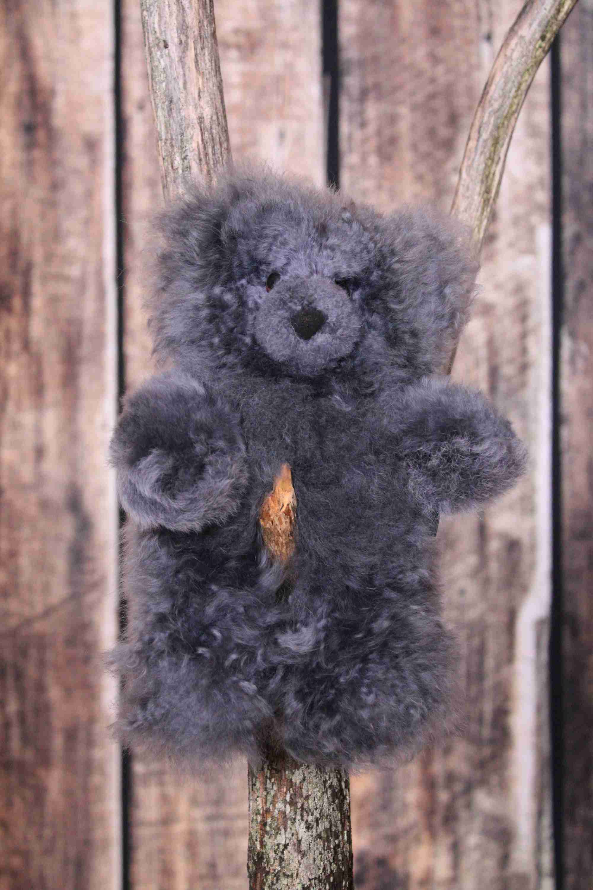 10 Alpaca Fur Teddy Bear Ash Grey Domaine des Nobles Alpagas