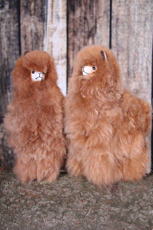 13" Standing Alpaca Plush - Caramel