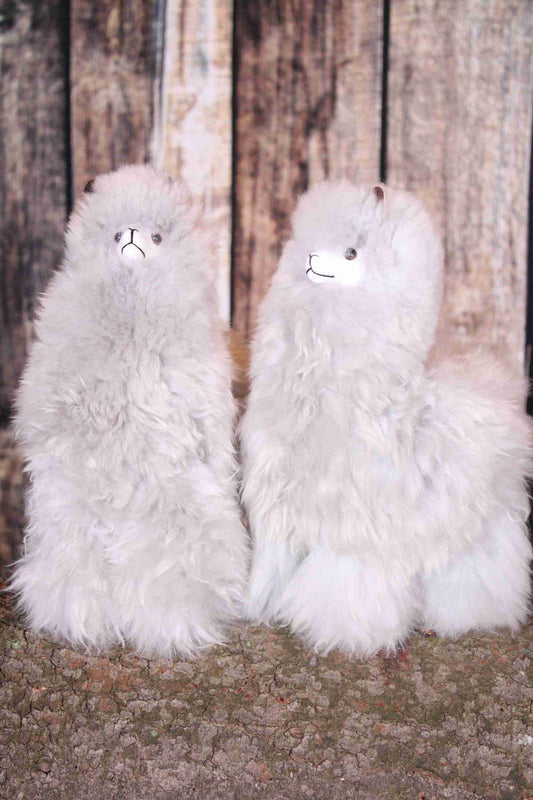 13" Standing Alpaca Plush - Ash Gray