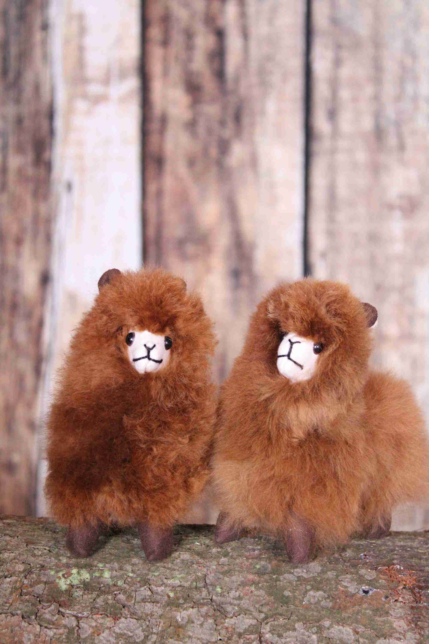 6" Standing Alpaca Plush - Caramel