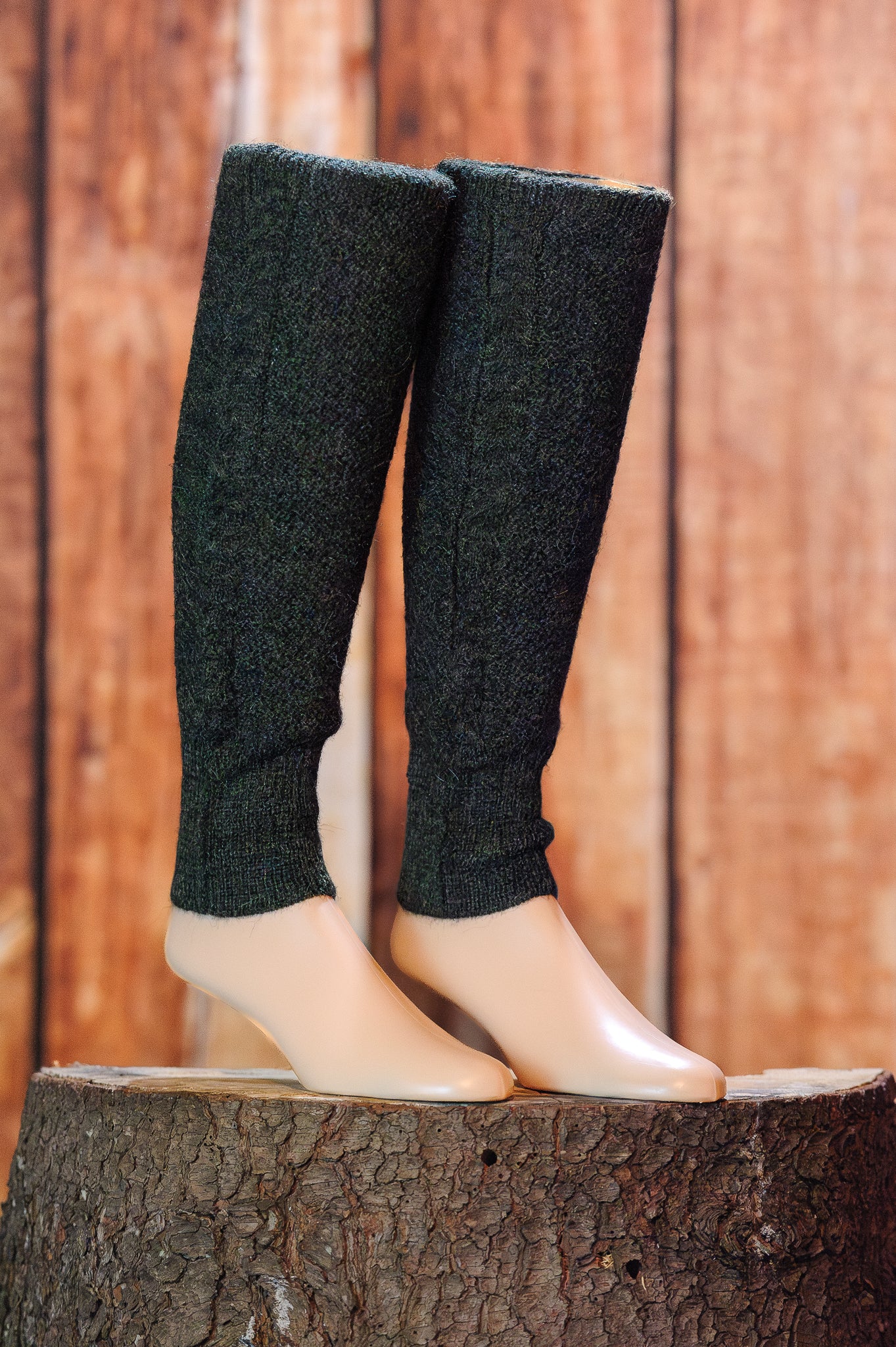 Jambières en alpaga DNA - Vert forêt