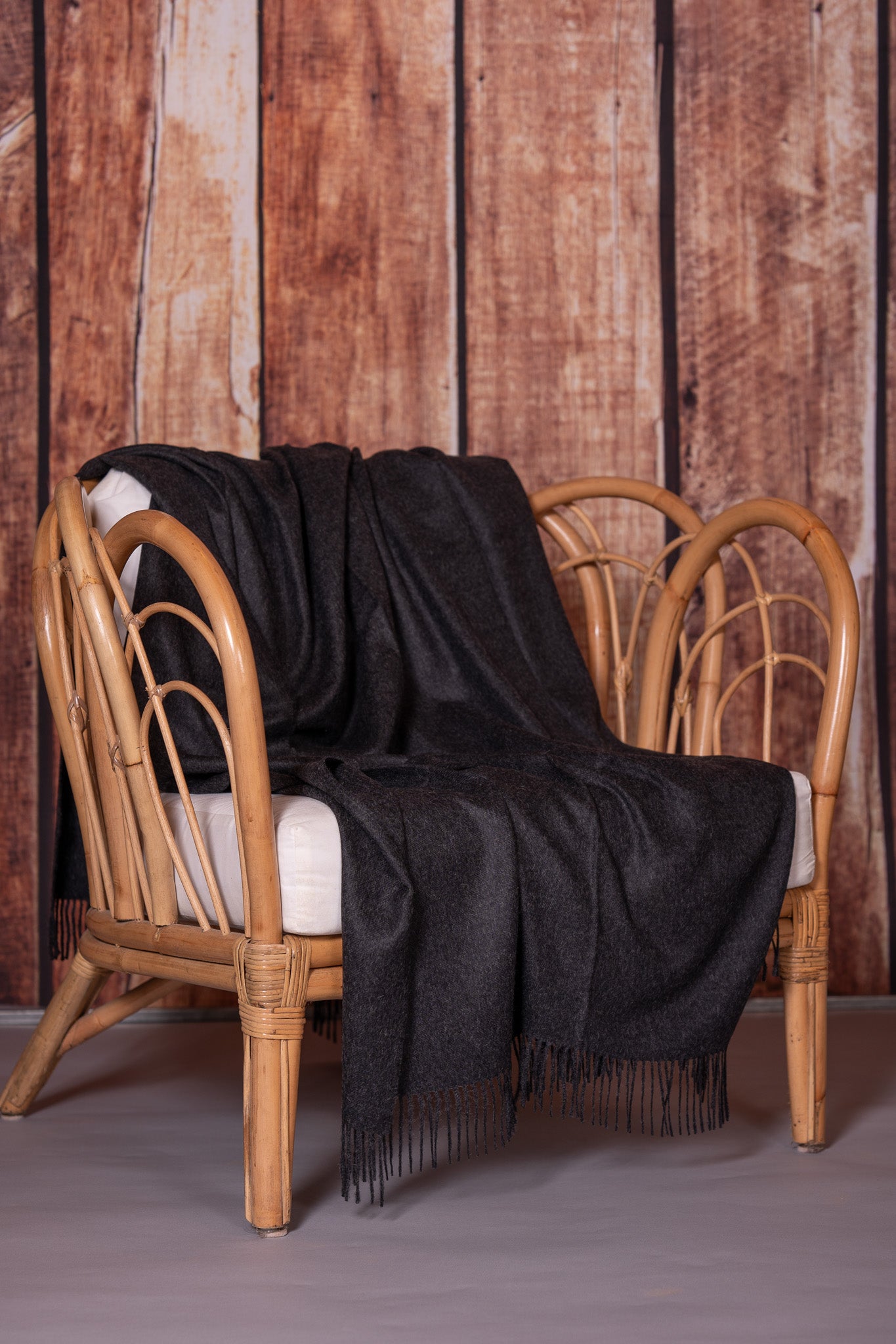 Alpaca Throw - Charcoal