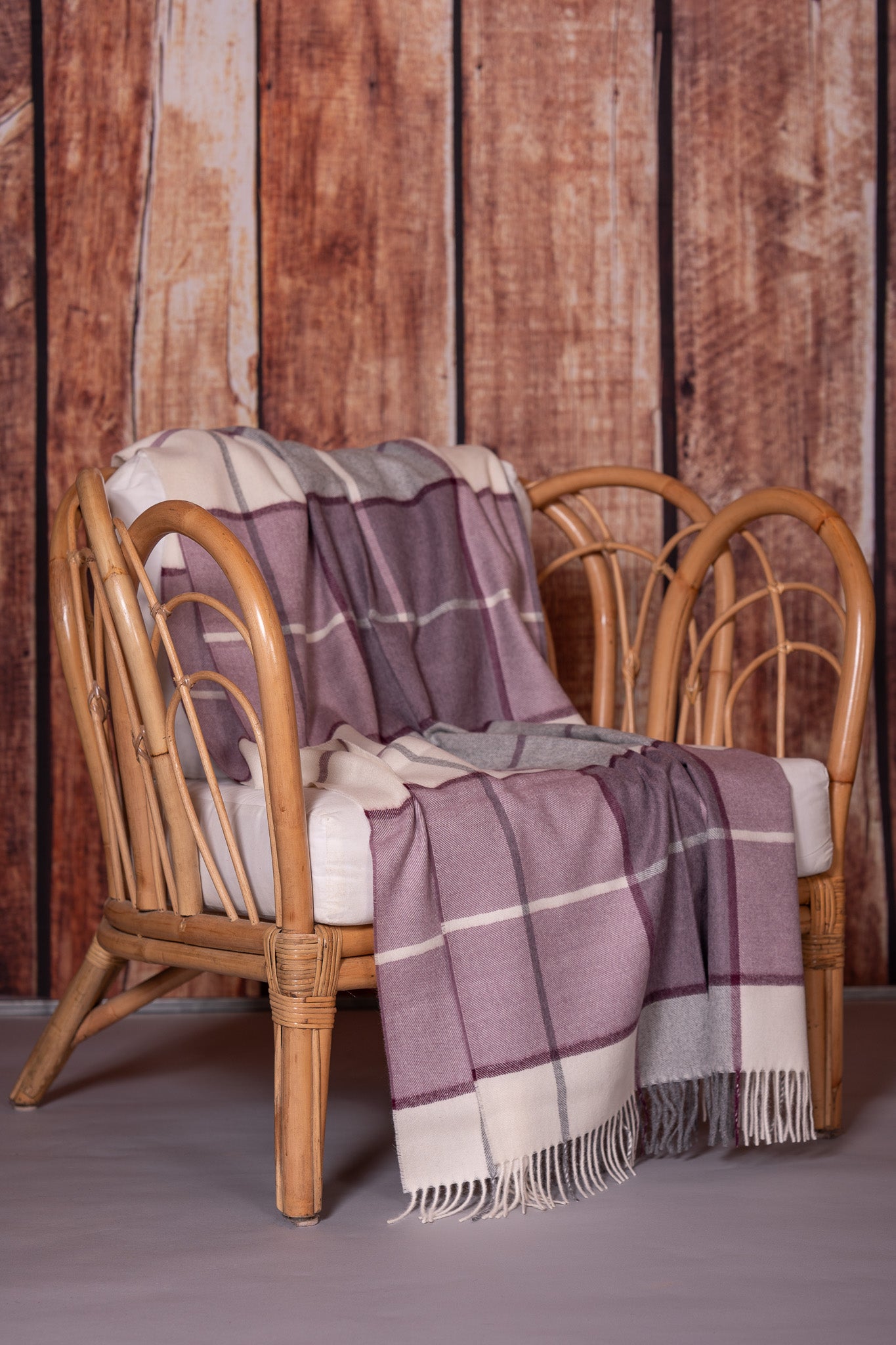 Alpaca Throw - Purple Plaid