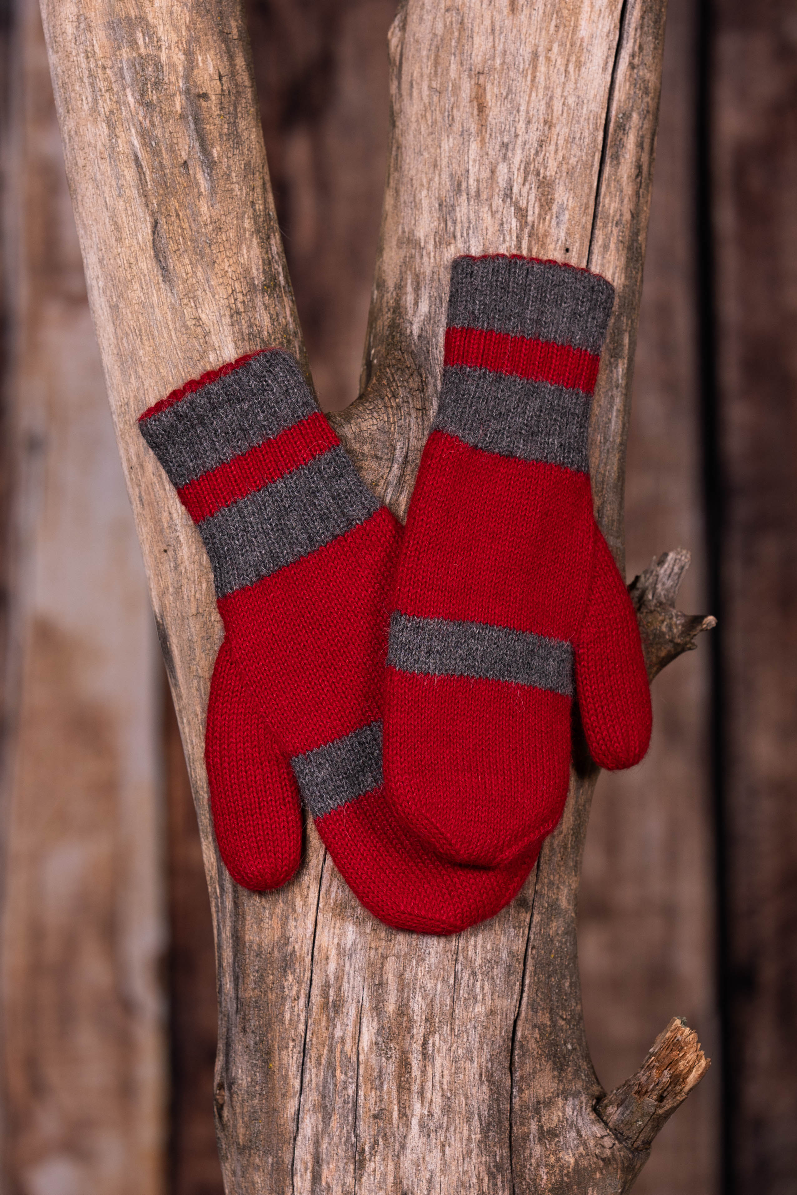 Double Layered Reversible Mittens - Canadian – Domaine des Nobles Alpagas